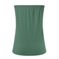 thumbnail image 6 of Otntypg Women's Crochet Tube Tops Cute Summer Solid Color Bandeau Tank Casual Strapless Blouse Off The Shoulder Tunic Shirts Army Green M, 6 of 6