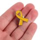 thumbnail image 3 of GAXIRE 20 pines de metal amarillo con lazo para concienciar sobre la solidaridad, pines de solapa esmaltados para apoyar campañas de caridad, donaciones y eventos., 3 of 5