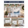 thumbnail image 6 of Christmas Elk Valances for Windows, 42 x 18in, Chalet Pine Tree Forest Winter Snow Scene Linen Rod Pocket Kitchen Valance Curtain Light Filtering Window Treatments for Living Room Bedroom, 1 Panel, 6 of 7