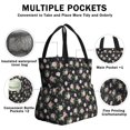 thumbnail image 3 of Pioneer Flower Floral Print Pattern Drawstring Lunch Bag Women - Drawstring Lunch Bag Insulated for Work Office - Stain-Resistant Large Lunchbags for Women with Multi-Pockets, 3 of 6