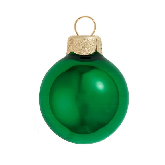 Whitehurst Shiny Finish Glass Christmas Ball Ornament - 7" (180mm) - Green
