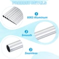 thumbnail image 3 of Tubo de aluminio Uxcell, tubo redondo de aluminio, tubo recto de metal sin costura para manualidades de bricolaje, modelo industrial, muebles 8mm x 1mm, 3 of 7