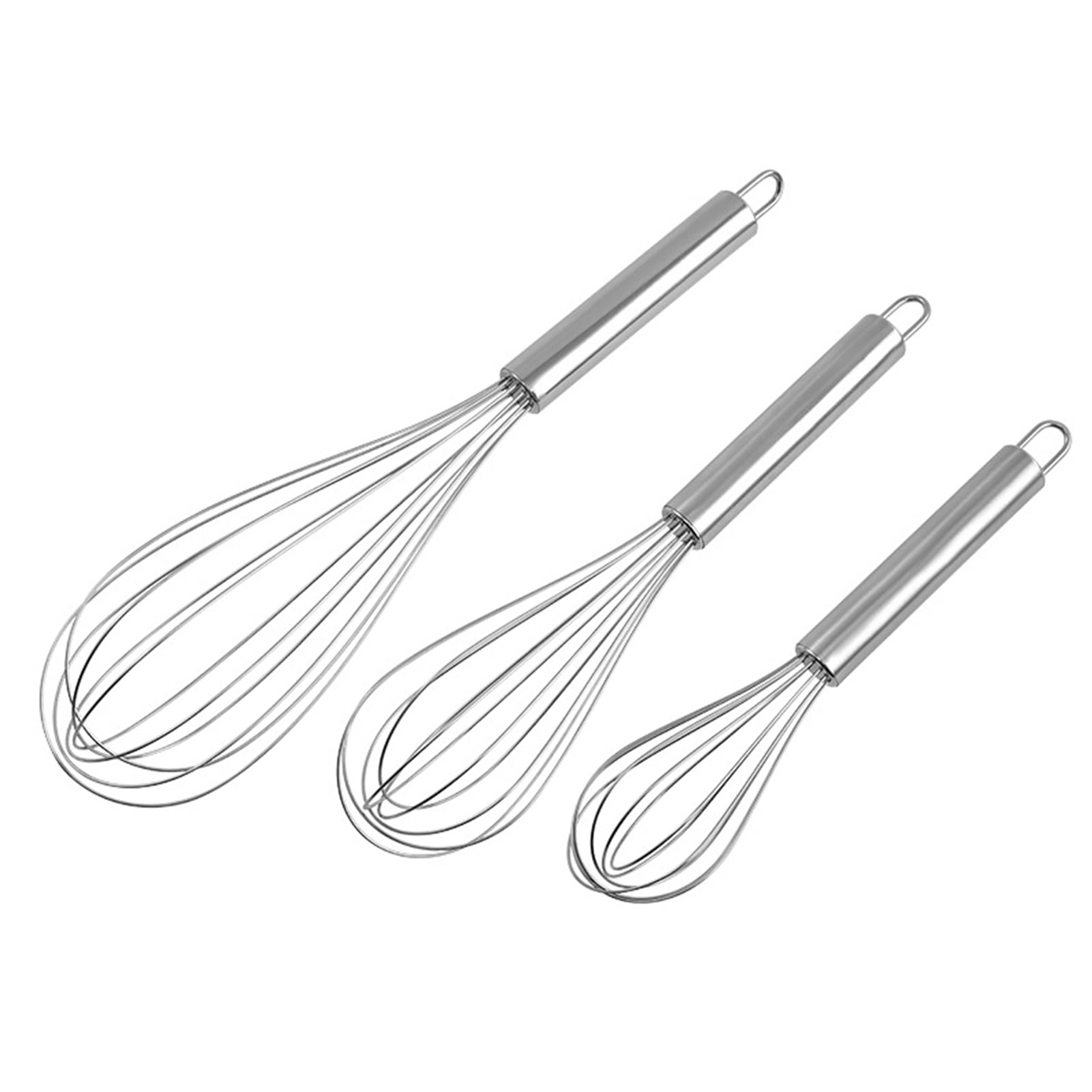Ouddy Stainless Steel Whisk Set 8+10+12, Kitchen Whisk Balloon Whisks  for Cooking Egg Beater Wire Wisk Wisking Tool for Blending Whisking Beating  Stirring Ba…