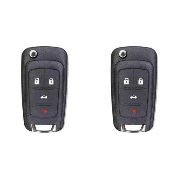 Keys4Less Replacement Flip Key Fob for Buick Regal 2011 FCC OHT01060512 Part Number 13504204 13500226 13504200 Pack of 2
