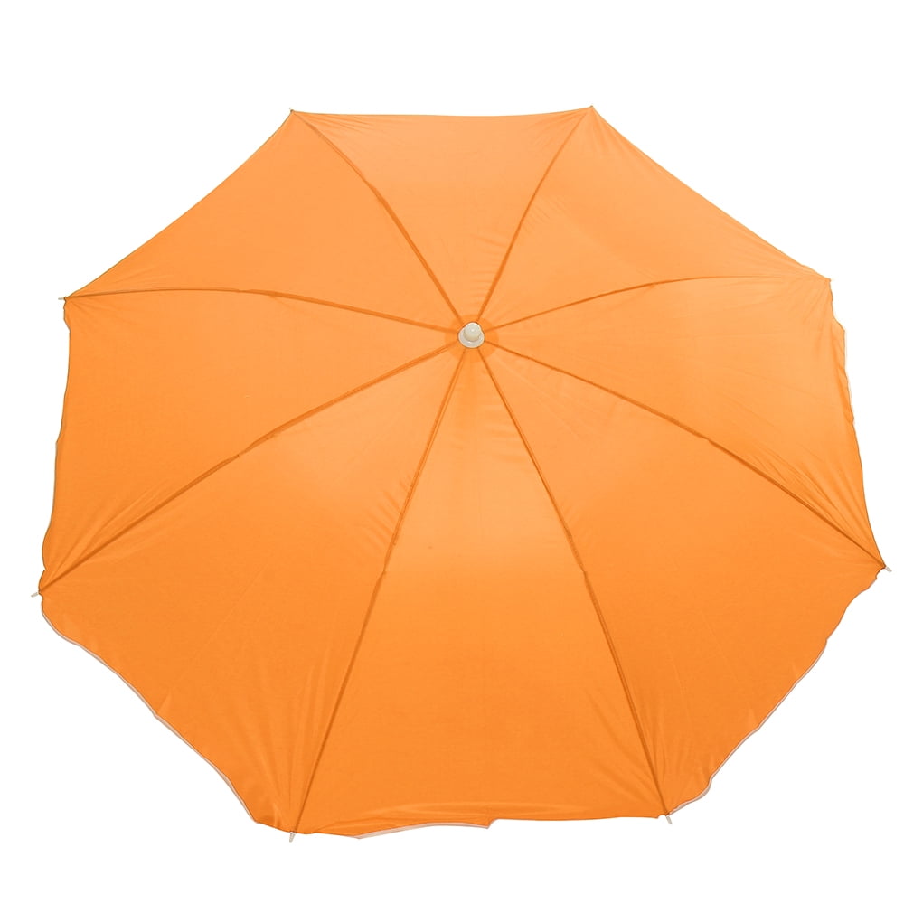 Outdoors Beach Umbrella Round Canopy Steel Pole Sunscreen ...