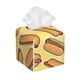 thumbnail image 1 of Balery Hot Dogs Porta Pañuelos de Cuero con Estampado – Funda Moderna Cuadrada para Caja de Pañuelos, Dispensador 5x5x5'', 1 of 7