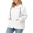 thumbnail image 4 of Avoogue Women Plus Size Waterproof Rain Jacket Raincoat Packable Outdoor Hooded Windbreaker, 4 of 8