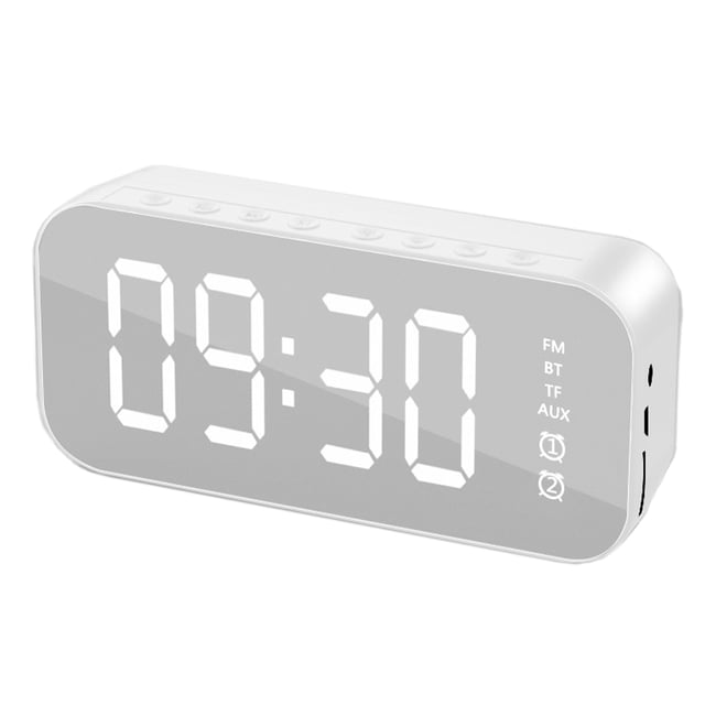 Despertador para dormitorio/oficina, reloj digital con altavoz Bluetooth, despertador para personas que duermen mucho