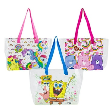 1 PC CARE BEARS Clear Tote Bag 20" x 13" x 5"- ONLY 1 PC