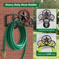 thumbnail image 3 of Garden Hose Holder Wall Mounted Decorative  Heavy Duty Metal Hanger For Outside Sturdy Water Rack Holds 125-feet Of 5/8-inch Hooks, 3 of 7