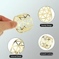 thumbnail image 4 of 8 Pieces Napkin Rings, Gold Napkins Rings Napkin Holders Golden Napkins Set Hollow Golden NapkinBuckle Dinning Table Decor for Dinners Anniversary Birthday Parties Weddings Table Decor, 4 of 5