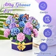 thumbnail image 4 of Ktinnead 3D Pop Up Flower Greeting Cards Hydrangea Bouquet Mother Day Card Gifts, Happy Mother's Day, Birthday, Valentine's Day, Anniversary Card for Wife Girlfriend, Lover, 4 of 8