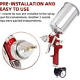 thumbnail image 4 of MaxxMarket High Performance HVLP Gravity Feed Spray Gun with 1.4mm 1.7mm 2.5mm Fluid Tips, 1000cc Aluminum Cup for Auto Paint, Primer, Clear/Top Coat & Touch-Up, 4 of 8