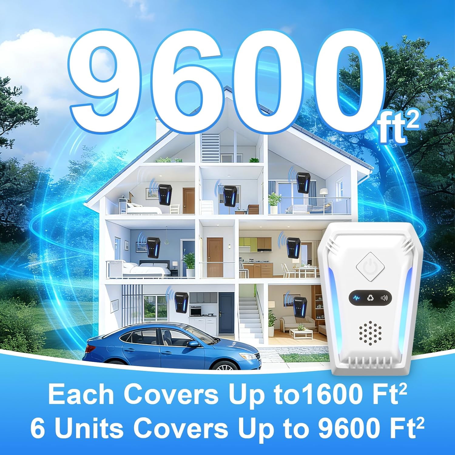 2026 Upgraded Ultrasonic Pest Repeller Plug-In, 6-Pack Electronic Deterrent with 3 Modes, Home Protection for Mice, Bugs & Mosquitoes