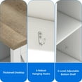 thumbnail image 5 of DEXTRUS Kitchen Baker's Rack with Power Outlets, 6-Tier Microwave Mini Fridge Stand, White, 5 of 8