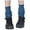A-Navy209, variant on Womens Leg Warmers Ribbed Ruched Knit Mid-Calf Socks Slouchy Stretch Soft Thermal Fashion Tall Socks For Ladies