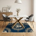 thumbnail image 3 of ODIKA 5'x7' Washable Area Rug Octopus Pirate Navy Creature Ornamental Radiating Motif Cartoon for Small Living Room, Bedroom, Easy Care, Non-Shedding, Pet Friendly, 3 of 7