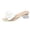 stag126-White, variant on Women's 3D Flower Sandals Dressy Square Toe Floral Flat Slides Summer Beach Boho Sandals Cute Wedding Soft Comfortable Slippers Pink 5.5