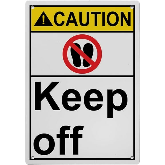 Keep Off Sign 8"x12" - UV Resistant Plastic - Indoor Outdoor Commercial Building Roof Safety Sign