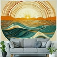 thumbnail image 4 of Shiartex Ocean Sunrise Wall Tapestry Waves Mid Century Modern Style Tapestry Wall Hanging Wall Art Home Decor for Bedroom,Living Room,Dorm Decor  40x30inch, 4 of 6