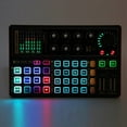 thumbnail image 4 of Professional Audio Mixer Sound Board Console, Voice Changer Sound Card with Dual Channel Microphone, Colorful Lights, Multiple Sound Effects, for Live Streaming Gaming, 4 of 7