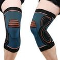 thumbnail image 2 of Compression Knee Brace Workout Knee Support for Joint Pain Relief Running Biking Basketball Gym Knitted Knee Sleeve Men Women (L), 2 of 6