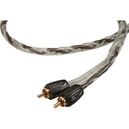 Scosche reVo17 Revo 17-Feet 2-Channel Audio Cable Twisted Pair with Molded Ends (Clear/Black)