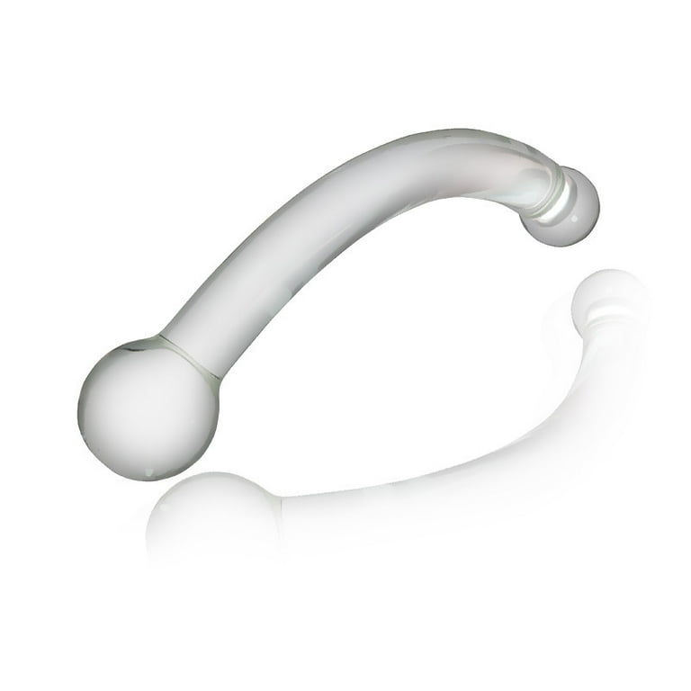 Glass Dildo Sex Toy G-Spot Crystal Clear Bar Prostate Gay Anal Massage Wand  Bent - Walmart.com