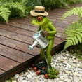 thumbnail image 2 of Watering a Creative Garden Sculpture, Flower Pot Decoration, Resin Craft Ornament,4*6 Inch Watering Frog Garden Creative Small Sculpture Decoration Piece, 2 of 6