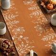 thumbnail image 6 of Smile Orange Floral Fall Table Runner, Seasonal Autumn Kitchen Dining Table Decoration for Home Party Decor 13x72 Inch, 6 of 9