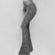 thumbnail image 3 of Plus Size Casual Jeans, Women's Plus Solid Button Fly High Rise High Stretch Button Decor Bootcut Jeans, 3 of 4