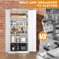 thumbnail image 6 of SOLAURA 71" H Metal Storage Cabinet, 32" W x 16" D Locking Metal Garage Storage Cabinet with Doors and 4 Adjustable Shelves, Lockable Cabinets for Home Office, Garage, Shop (White), 6 of 7