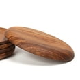 thumbnail image 2 of Wooden Dinner Plates Set of 7, Round Wood Serving Tray Wooden Plates for Eating Salad Fruit Food Dishes Platter Boards Plate Cheese Serving Board Serving Platters, 2 of 9