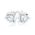 thumbnail image 2 of Boucles d'Oreilles en Or Blanc 14 K avec Diamants de Laboratoire Taille Ronde F VS Demi-Carat TW 1/2 Ct, 2 of 2