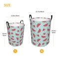 thumbnail image 3 of Fuzoiu Watermelon Print Circular Hamper,Laundry Basket with Handle,Collapsible Laundry,Dirty Clothes Storage Basket,for Bedroom Bathroom Dorm Living Room-Medium, 3 of 6