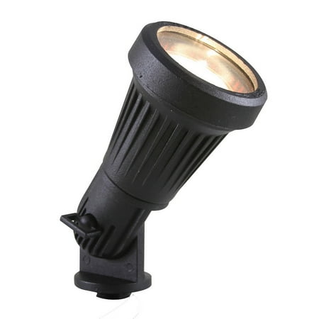 Temp Glass - WESTGATE Directional Light, Cast. Aluminum, Mr16 12V/50W Max, Mini-Bullet Striped Body, Flat Temp. Glass, Verde Green, 3 Ft. Cable, Nm Spike & Quick Connector