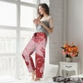 thumbnail image 5 of Salouo Striped Meat Print Women's Pajama Pants Casual Loose Sweatpants PJs Flowy Pants Drawstring Palazzo for Women Wide Leg Pants Lounge Pajama -X-Large, 5 of 8