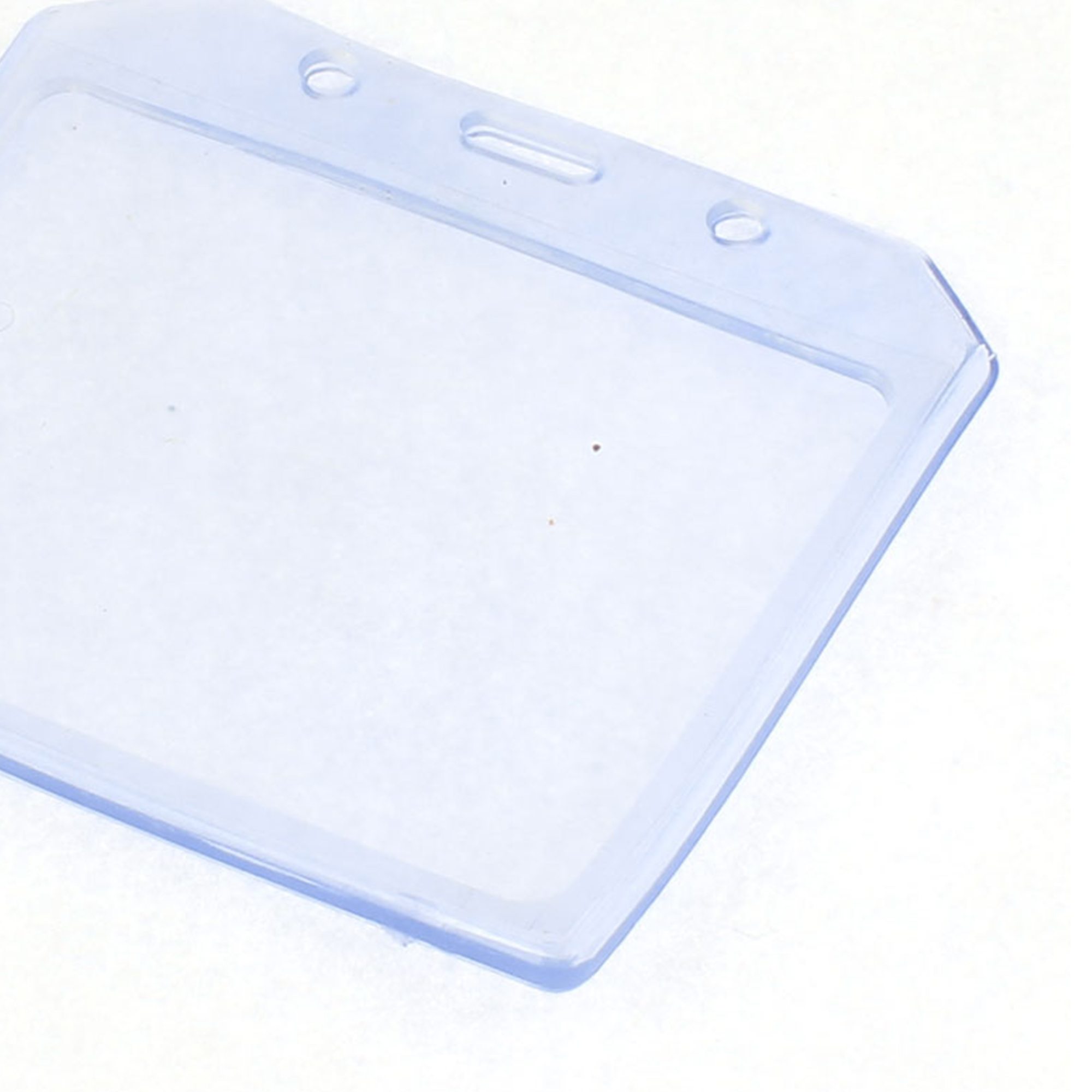 Unique Bargains Horizontal Transparent Plastic ID Card Name Badges Holder Pocket