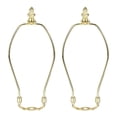 thumbnail image 1 of Uxcell 2 Set 8"  Lamp Shade Harp Holder, Heavy Duty Detachable Lampshade Brackets with 1.38" Height Solid Metal Finial Shade Holder for Table and Floor Lamps, Gold, 1 of 7