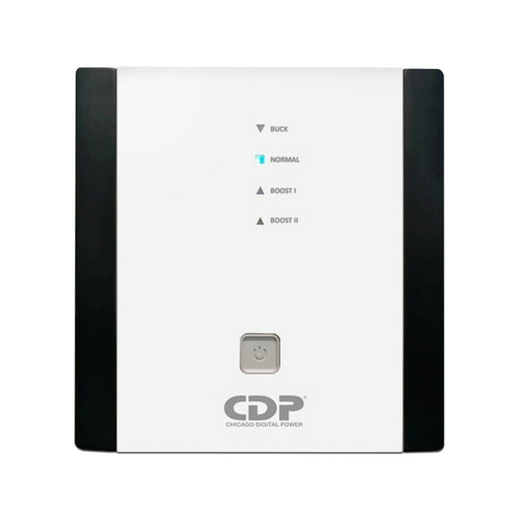 Regulador CDP R-AVR5008 de 5000VA/2500W, 9 Contactos, Color Negro.