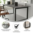 thumbnail image 3 of Emma + Oliver 72x36 Dining or Gaming Table with Double Sided Laminate Table Top and Heavy Duty U-Frame Steel Base, Gray Oak, 3 of 9