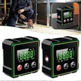 thumbnail image 2 of Digital Angle Finder with Electronic Lasers 4-Side Magnets Digital Angle Box USB Protractor Inclinometer Level Ruler, 2 of 5