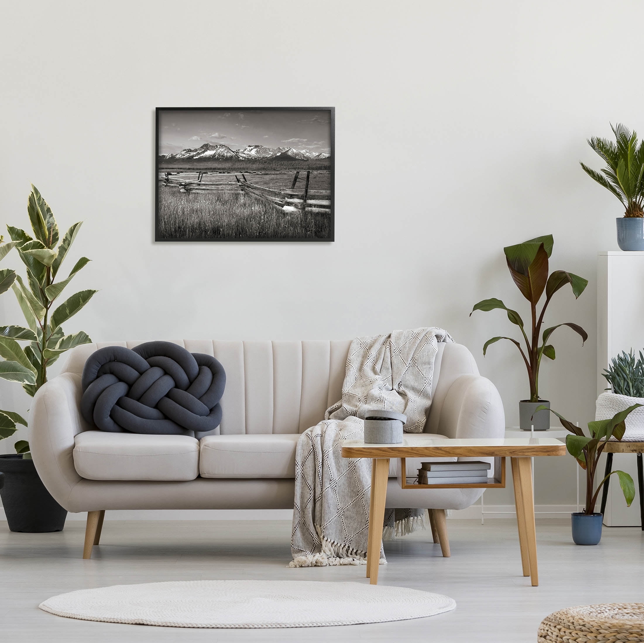 Stupell Industries Stanley Basin Fence Photography Photograph Black Framed Art Print Wall Art, Design by Alan Majchrowicz