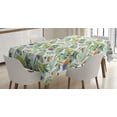 thumbnail image 1 of Banana Leaf Tablecloth, Exotic Leafy Paradise of Banana Tree with Pastel Toning Multicolored Leaves, Rectangular Table Cover for Dining Room Kitchen, 60 X 90 Inches, Multicolor, by Ambesonne, 1 of 3