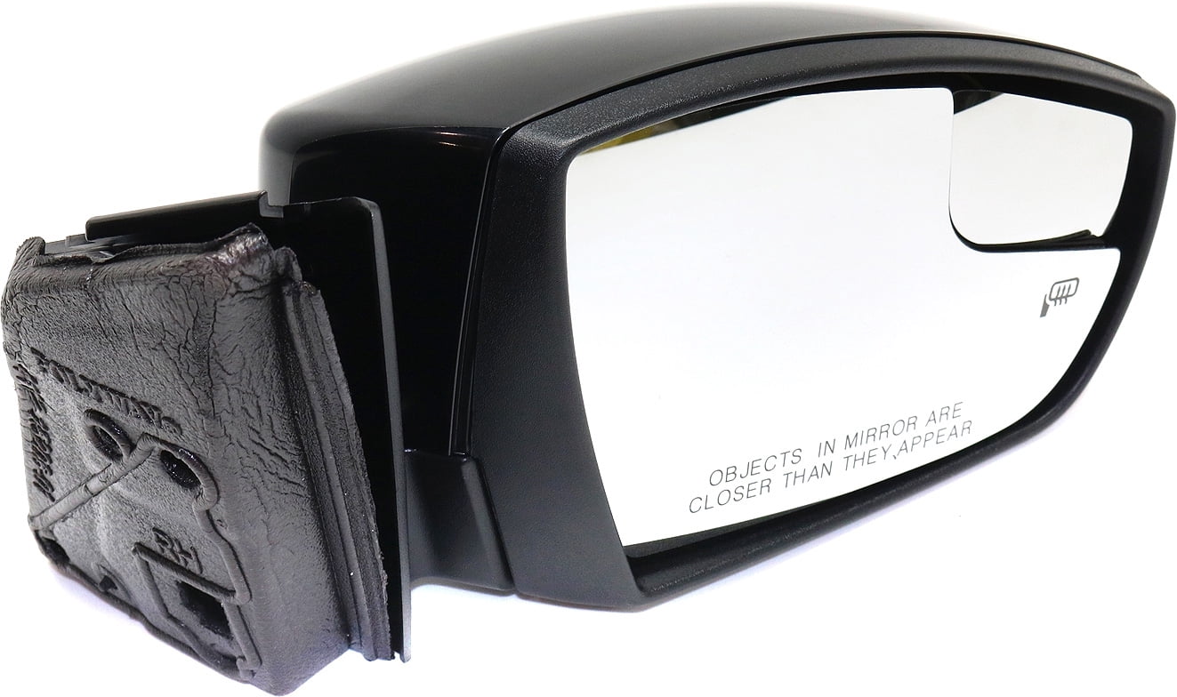 Mirror Compatible With 2012-2014 Ford Focus Right Passenger Side Heated w/ Blind Spot Detection in Glass In-housing Signal Light Paintable Kool-Vue