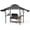 Grey, variant on 8x5 ft Grill Gazebo with Adjustable Dual Side Awnings, 2-Tier BBQ Shelter with 2 Shelves, Hooks, 4 LED Lights & Ceiling Hook, Steel Frame Canopy for Backyard Garden, Khaki