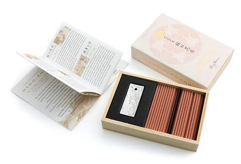 nippon kodo OEDO-KOH - Cherry Blossoms 60 Sticks w/Incense Holder, Japanese Quality Incense