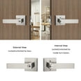 thumbnail image 4 of Knobelite 5 Pack Interior Bedroom Entrance Door Lever Doorknobs Door Lock One Keyway Entry Keyed Entrance Lockset in Satin Nickel Each with 3 Keys, 4 of 4