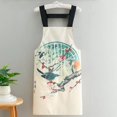 thumbnail image 2 of 1pc Linen Canvas Apron: Oil-Proof, Wear-Resistant Kitchen Apron - Chinese Style Cooking Apron, 2 of 3