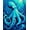 Blue, Pattern 3, variant on ODIKA 4'x6' Machine Washable Non-Slip Area Rug, Oceanic Nautical Creature Bathroom High Traffic Rug, Blue, 59810